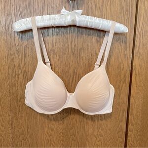 Victoria’s Secret lined perfect coverage bra; Nude 36C